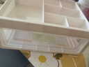 京东物流 化妆品收纳盒梳妆台置物架桌面高级感整理抽屉柜 中号2层（1层抽屉+1层顶部置物架） 24*20*12cm 透明白 实拍图