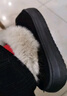 男女同款冬季2026年新款厚底雪地靴加绒加厚保暖棉鞋百搭外穿棉拖 6609棉鞋-黑色 38 -39适合37-38 实拍图