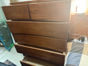 冯派 实木斗柜卧室整装中式简约储物柜斗柜抽屉式收纳柜 弓形75-6咖啡色 75*45*112.5cm 实拍图