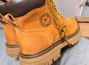 骆驼（CAMEL）【王俊凯同款】马丁靴男鞋冬季新款高帮大黄靴女户外工装登山靴子 G13W379132 金黄色 (男款) 42 实拍图
