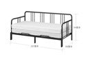 宜家（IKEA）费斯多多功能铁艺床坐卧两用单人床耐用小户型沙发床 坐卧两用床框架（不含床垫） 80x200cm 实拍图