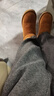 红蜻蜓雪地靴女秋冬加绒百搭棉鞋保暖短靴女靴WLC43470棕色36 实拍图