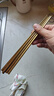 双枪100%纯钛筷子 家用高档金属筷钛质中空防烫防滑轻量便携餐具套装 实拍图