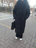 雪中飞【鹅绒】羽绒服女士大长款连帽2025冬爆款修身防寒保暖外套 黑色|8056 L 170/92A 实拍图