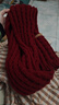 百搭韩版针织毛线红色围巾女2024圣诞冬季高级感新年礼物情侣围脖 针织围巾-酒红色-1个装-保暖 1 实拍图