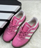 adidas「T头鞋」BARREDA板鞋德训鞋男女阿迪达斯轻运动 粉色/汉玉白/树脂黄   36.5 实拍图