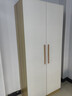 束寻【上门安装】衣柜现代简约实木挂衣杆经济型简易组装出租房卧室 两门80*40*180暖白+胡桃色 包安装 实拍图