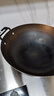 古臻匠锤纹铁锅炒锅无涂层平底圆底氮化不易粘不易锈炒菜家用 圆底 32cm 实拍图