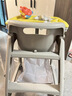 XUM肯德基婴儿餐椅同款宝宝多功能座椅儿童高度可调成长吃饭餐桌椅 黄色+双餐盘+刹车轮+坐垫+置物兜 实拍图