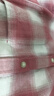 优衣库童装男童女童法兰绒格子衬衫长袖衬衣薄外套上衣新款478132 12 桃红色 160 实拍图