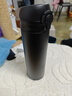 富光保温杯大容量轻量水杯男女学生316不锈钢车载弹盖杯年货礼品定制 绅士黑【316不锈钢+滤网】500ml 实拍图
