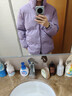真维斯（Jeanswest）棉服男女同款冬季保暖面包服2026新款加厚百搭棉袄情侣款棉衣外套 紫色 纯色 2XL 实拍图