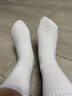 棉十三袜子男中筒秋冬季男袜新疆棉10A抗菌防臭纯色白色潮长袜运动风7双 实拍图