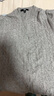 优衣库女装纽花圆领针织开衫/毛衣外套空调衫通勤秋冬新款481477 03 灰色 XL 实拍图