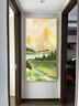 墨派（Mopai）玄关装饰画竖版现代简约走廊过道背景墙壁画入户轻奢挂画免打孔 背靠金山 80*160cm晶瓷+铝合金边框 实拍图