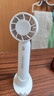 电风扇手持小风扇便携式USB涡轮高速风扇三档学生办公室桌面手机支架可充电户外 【充电款】白色 实拍图