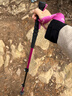 探路者（TOREAD）喀纳登山杖手杖碳素碳纤维可伸缩超轻户外徒步便携爬山棍  树莓粉 实拍图