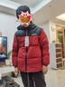 雪中飞【双面穿】儿童羽绒服冬季轻薄男女童面包服羽绒服中国红170cm 实拍图