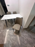 芝华仕（CHEERS）岩板餐桌椅子全套家用轻奢2025新款芝华士CT90全托白1.4四椅灰方 实拍图
