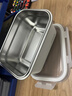 乐扣乐扣（LOCK&LOCK）不锈钢保鲜盒密封冰箱厨房储存收纳盒水果学生带饭餐盒400ml米色 实拍图