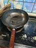 老艺人章丘炒锅铁锅已开锅无涂层熟铁不粘炒菜锅手工锻打老式圆底燃气灶 实拍图