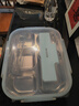 美厨（MAXCOOK）304不锈钢饭盒4.5cm加大加深5格学生饭盒保温盒2L配餐具个MCFT111 实拍图