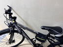 EG7山地自行车成人学生变速越野单车双减震赛车26寸青少年男女 辐条【加厚防滑轮-更安全】黑白 26寸21速【适合：160-180CM】 实拍图