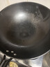 陆铁陆川铁锅圆底单柄无耳炒锅生铁铸铁不粘锅不生锈无涂层燃气电磁炉 圆底 34cm 无耳款（带盖铲）已开锅 实拍图