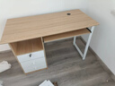 木匠印记电脑桌办公桌椅一套台式生态实木板书桌家用写字台带主机位抽屉 【实惠板材款】新松木色100cm 【加固加厚】单桌 实拍图