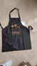 围裙防水防油厨房男女通用刀叉印花防水围裙工作服 防水围裙1条【黑色】 常规款 实拍图