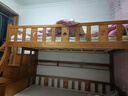 临稚胡桃木 儿童上下床实木高低床双层床上下铺床两层木床子母床 梯柜款 上铺宽1.0米下铺宽1.2米 实拍图