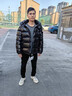 桐系蒙口大鹅冬季玛雅羽绒服男女新款加厚保暖短款面包服可拆帽防寒服 黑色（原版原标） L -2码（115-132斤） 实拍图