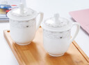 陶相惠茶杯陶瓷盖杯会议杯办公杯带盖开会杯子会议水杯骨瓷茶杯10只套装 实拍图