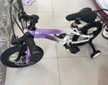 凤凰（Phoenix）儿童自行车脚踏车自行车3-6-10-18岁童车双碟刹带辅助轮18寸紫色 实拍图