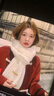 百搭韩版针织毛线红色围巾女2024圣诞冬季高级感新年礼物情侣围脖 针织围巾-米白色-1个装-保暖 1 实拍图