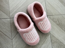 京东京造家居包脚棉拖鞋轻简毛绒保暖包跟棉拖鞋女款 花簇粉38-39 JZ-3222 实拍图