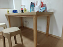 林之语客厅大书桌实木腿餐桌办公一体双人长条桌子工作台学习桌大板茶桌 【45mm加厚桌面】原木色160x80 实拍图