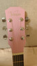 维卡斯（WEIKASI）民谣吉他初学者木吉他单板新手入门练习琴guitar吉它学生男女乐器 38英寸粉红色+礼包【初学推荐】 实拍图