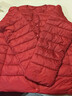 轻薄棉服女保暖内胆短款大码显瘦外套秋冬圆领外套女装 酒红色 3XL 建议110-125斤 实拍图