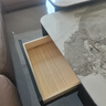 硕凡意式高级轻奢岩板正方形现代小户型茶几家用客厅黑色极简简约组合 双抽屉款-香奈儿岩板【80+60】cm 实拍图