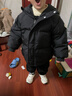 英氏（YEEHOO）儿童加厚羽绒服外套冬季防寒小熊羽绒服中大童外套超韧绒拜年服 亚光黑 110 cm-充绒量62g 实拍图