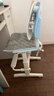 育才儿童学习椅子中小学生写字椅写作业可升降调节家用书桌椅靠背座椅 云感款升降40-52cm+脚踏 蓝色科技皮 实拍图