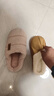 UGG同款 棉拖鞋女士冬季家居厚底防滑保暖外穿毛绒软底半包跟棉鞋 栗色 38-39 【适合37-38】 实拍图