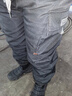 头号青年工装裤子男秋冬季加绒宽松胖子运动加大码男装休闲裤男款 黑 4XL 实拍图