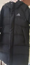 adidas 拒水暖「芯」科技长款保暖鸭绒连帽羽绒服男女阿迪达斯   黑色   M 实拍图