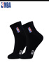 NBA袜子男士秋冬跑步运动袜吸汗抗菌防臭消臭黑色棉袜中筒篮球袜3双 实拍图