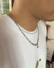 戚小米星芒双层叠戴男士项链男潮锁骨链小众高级感吊坠时尚饰品生日礼物 实拍图