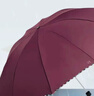 天堂 加大雨伞三折 晴雨两用商务伞经典格纹10骨大雨伞男女 暗紫红 实拍图