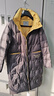 千仞岗秋冬季羽绒服中长款外套女士百搭休闲气质显瘦撞色反季保暖防寒服 哥特灰 S (160) 实拍图