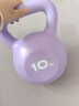 朗威壶铃哑铃女士健身家用器材男士竞技浸塑亚玲球提壶哑铃5-20磅健身 4.5kg =紫10磅+紫色女哑铃2kg一对 实拍图